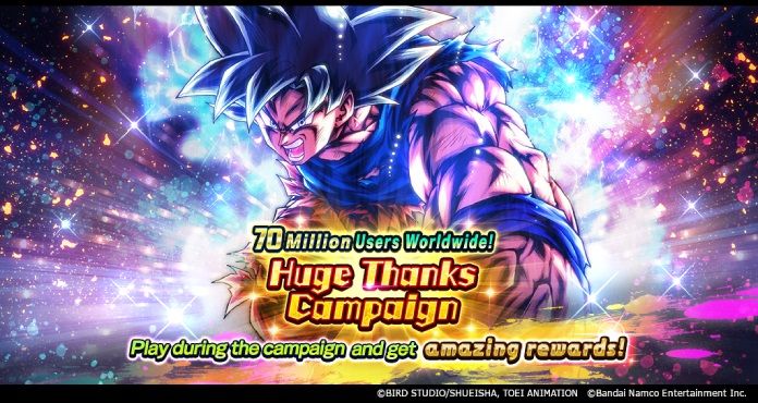 "70 millions d'utilisateurs dans le monde ! Une énorme campagne de remerciements !" Coup d'envoi dans Dragon Ball Legends!!